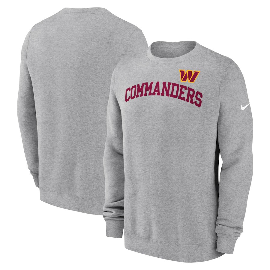 Men Washington Commanders grey style 322 NFL 2024 hoodie